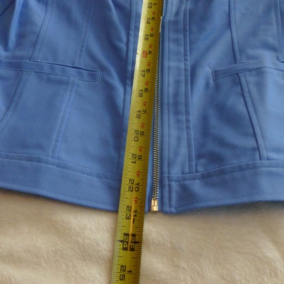 Rafaella Blue Marina Jacket Shirt zip up Top 8 pockets - Picture 10 of 12